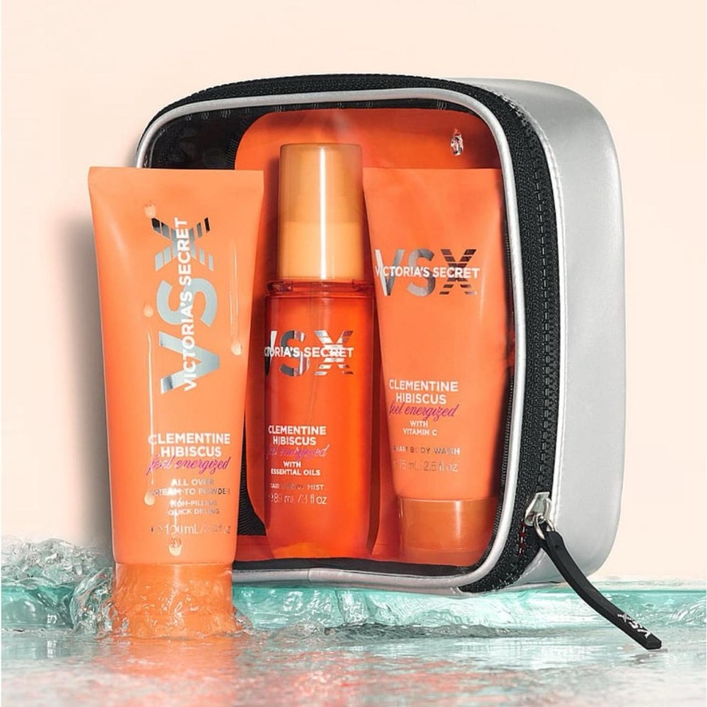 Victoria’s Secret “VSX” Clementine Hibiscus Body Care Trio